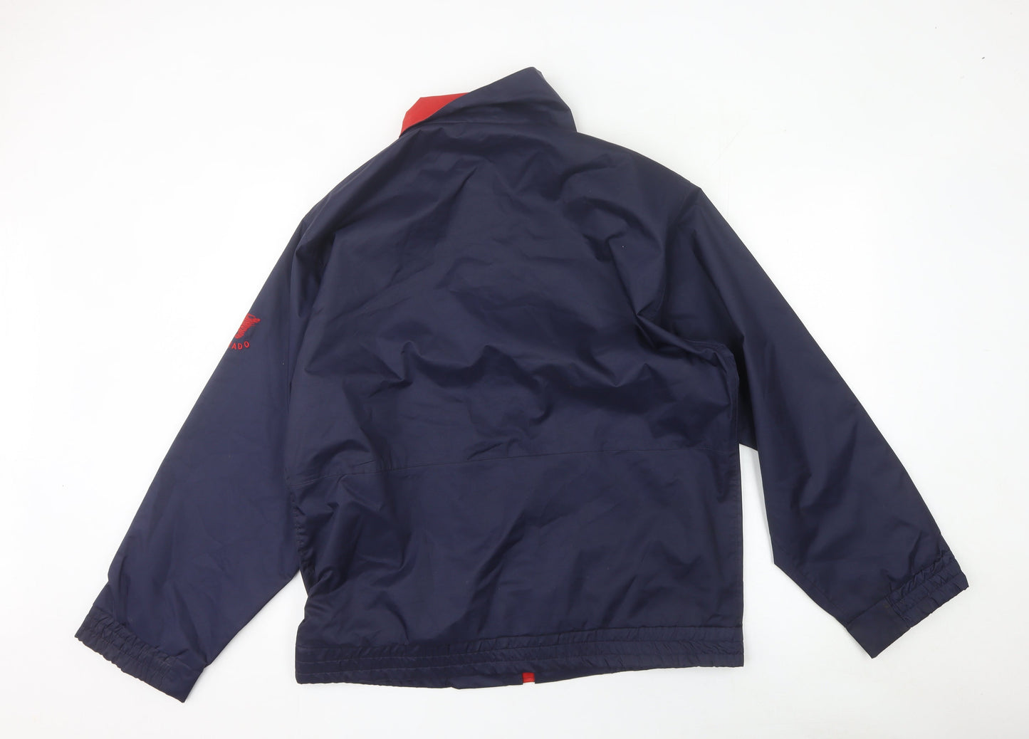 Tornado Men's Blue M Windbreaker Jacket with Logo and Zip Fastening