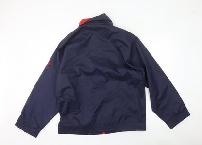 Tornado Men's Blue M Windbreaker Jacket with Logo and Zip Fastening