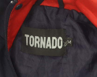 Tornado Men's Blue M Windbreaker Jacket with Logo and Zip Fastening