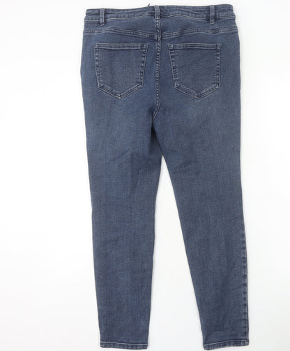 Next Men's Blue Skinny High Rise Denim Jeans Size 16 Slim Fit