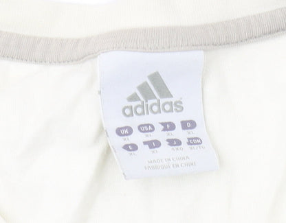 Adidas Men's Green Colourblock Crew Neck Cotton T-Shirt XL