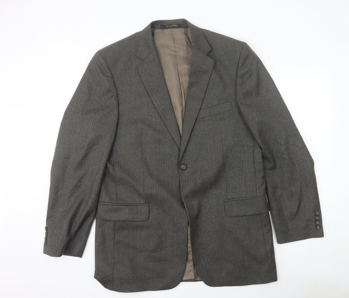 Kelly Designer Range Men's Grey Wool 40L Blazer Jacket