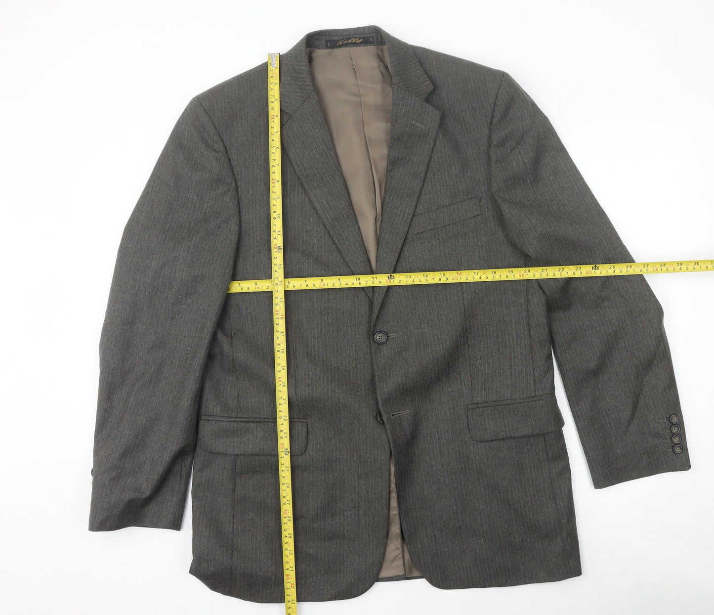 Kelly Designer Range Men's Grey Wool 40L Blazer Jacket