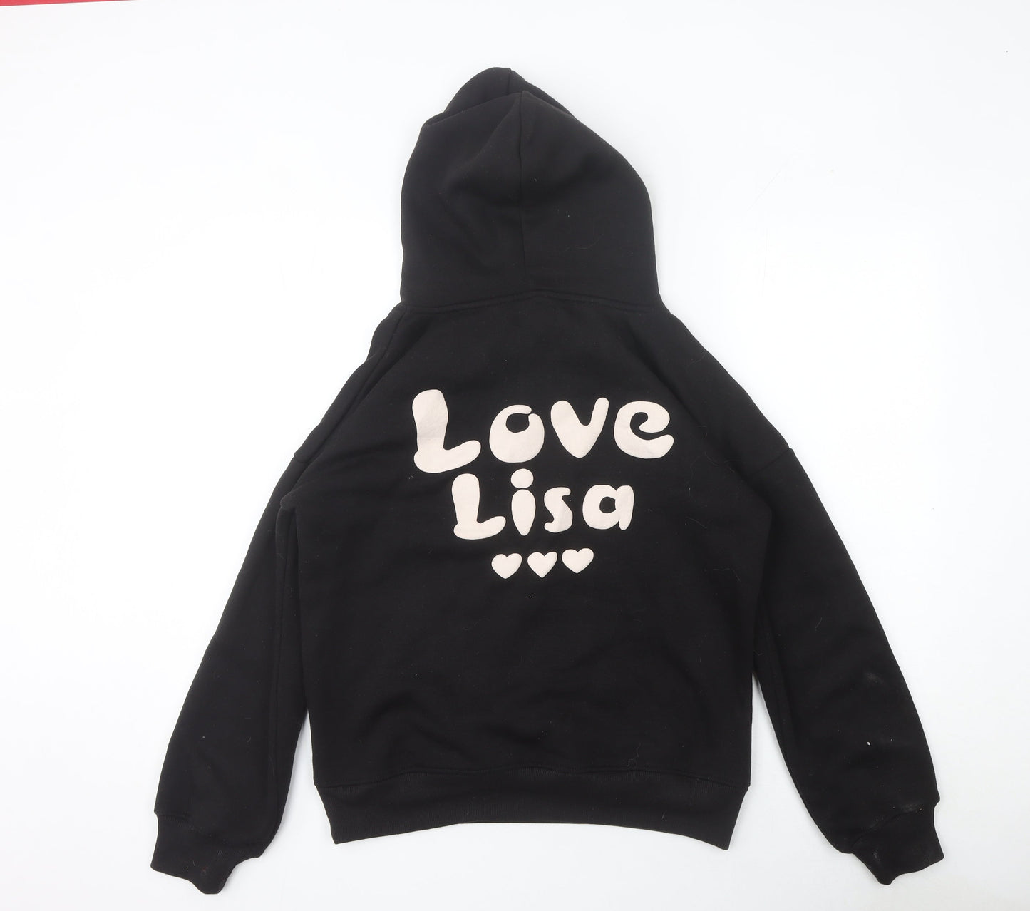 Love Lisa Women's Black Pullover Hoodie Size S Cotton Blend