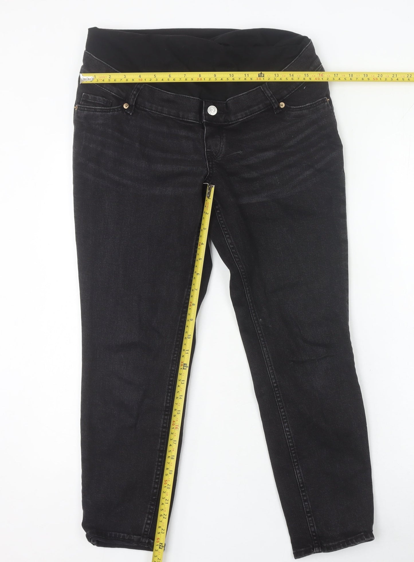 H&M Women’s Black Maternity Skinny Jeans Size S Slim Fit Stretch Denim