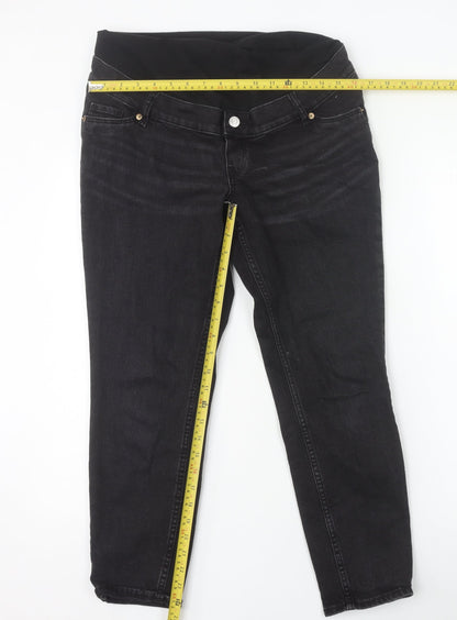 H&M Women’s Black Maternity Skinny Jeans Size S Slim Fit Stretch Denim