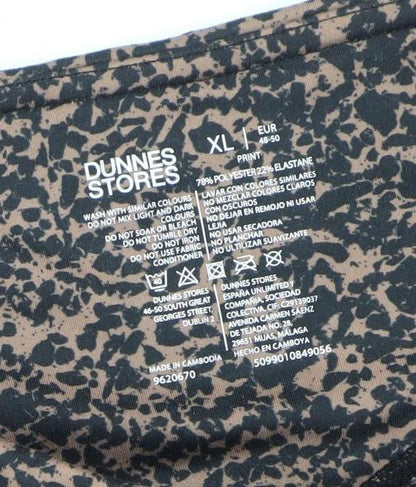 Dunnes Stores Women’s Brown Animal Print XL Leggings