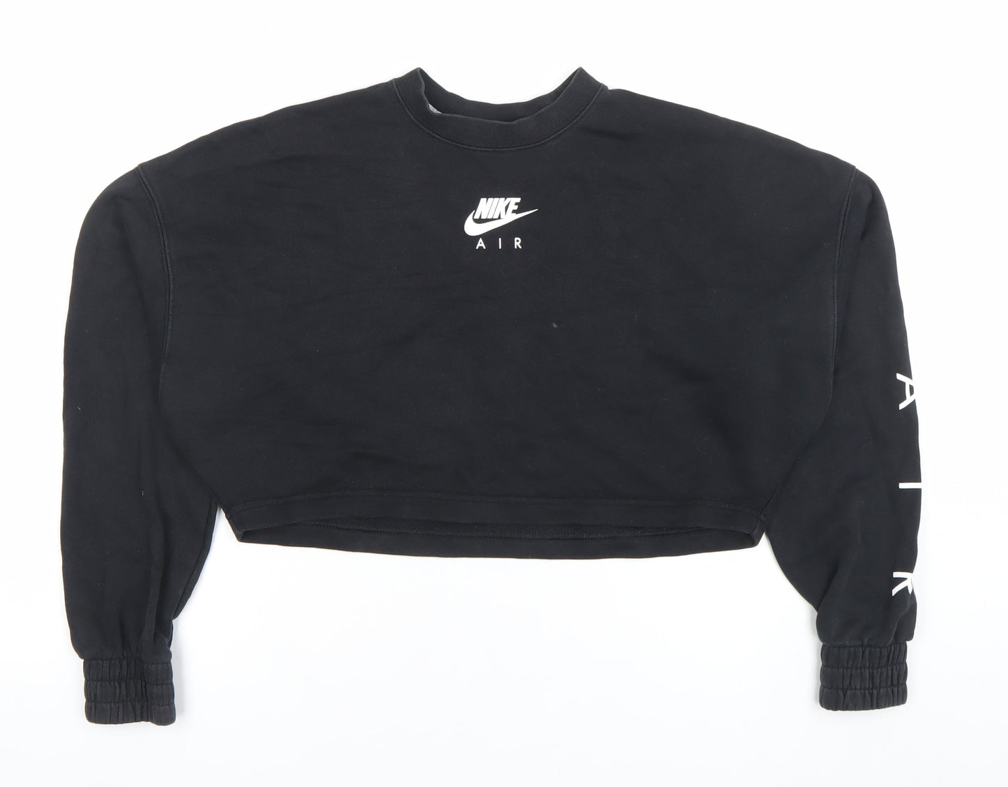 Nike Air Women's Black Cropped Pullover Sweatshirt M