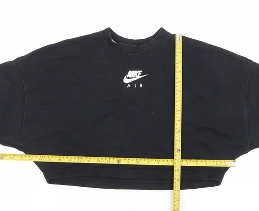 Nike Air Women's Black Cropped Pullover Sweatshirt M
