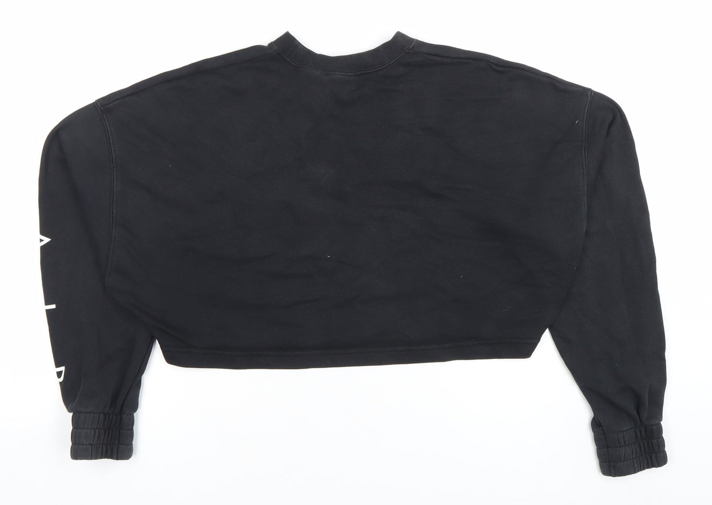 Nike Air Women's Black Cropped Pullover Sweatshirt M