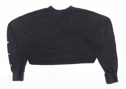 Nike Air Women's Black Cropped Pullover Sweatshirt M