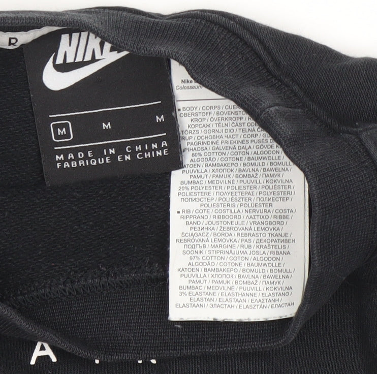 Nike Air Women's Black Cropped Pullover Sweatshirt M
