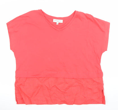 Carolyn Donnelly The Edit Women Pink Linen Blend V-Neck Tunic Blouse Size 14