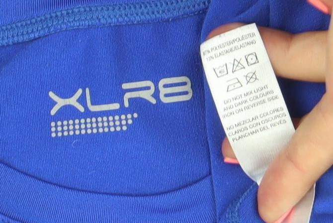 XLR8 Boys Blue Long Sleeve Athletic T-Shirt 10-11 Years Lightweight Sports Top