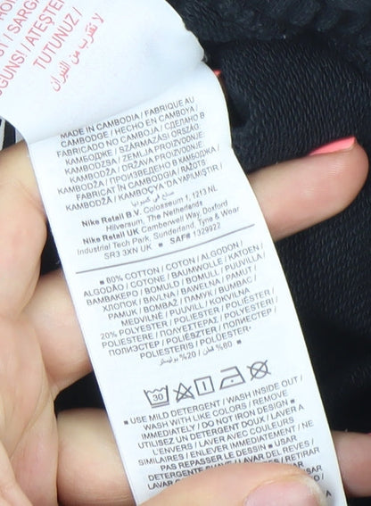 Nike Boys Black Sweat Shorts L 147-158cm Cotton Blend Athletic