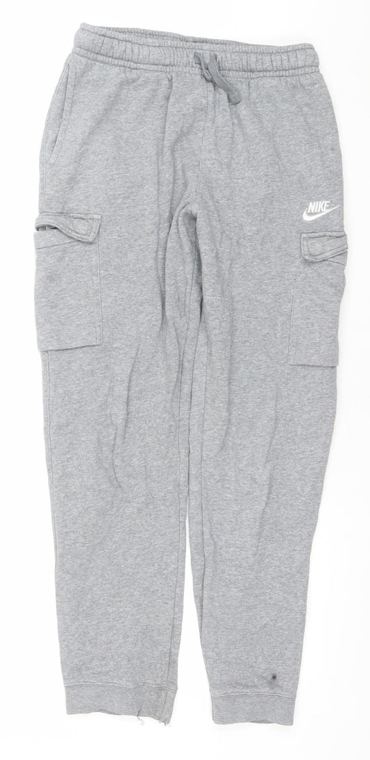 Nike Boys Grey XL Tapered Sweatpants Fleece Joggers 155/170cm