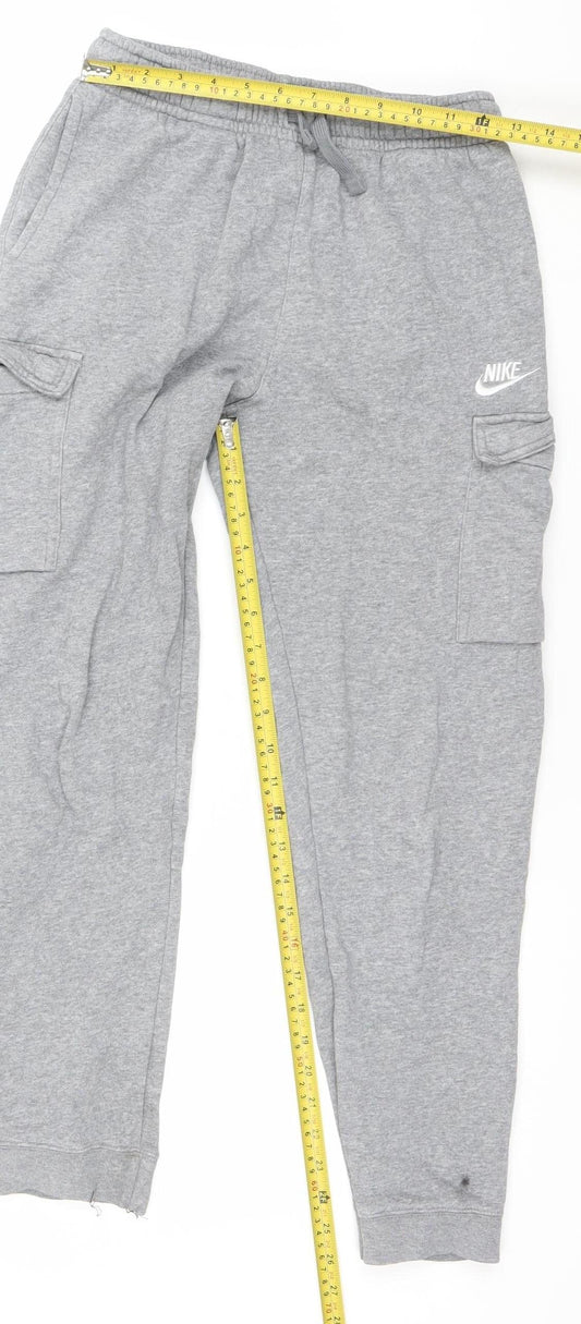 Nike Boys Grey XL Tapered Sweatpants Fleece Joggers 155/170cm
