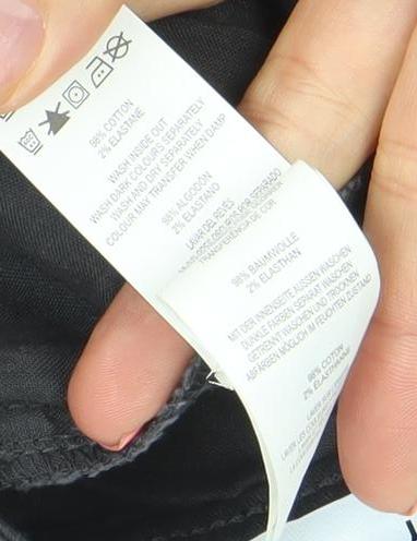 Men’s Black Skinny Fit Cotton Stretch Trousers W33 L34