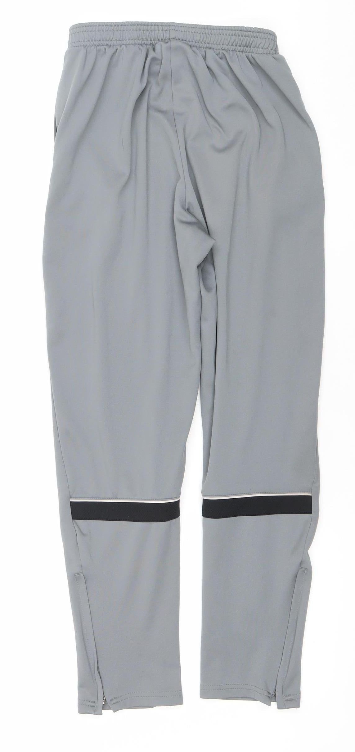 Nike Boys Grey Dri-FIT Track Pants XL 14-15Y Quick Dry Activewear Trousers