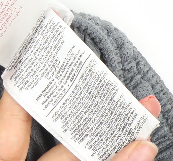 Nike Boys Grey Dri-FIT Track Pants XL 14-15Y Quick Dry Activewear Trousers