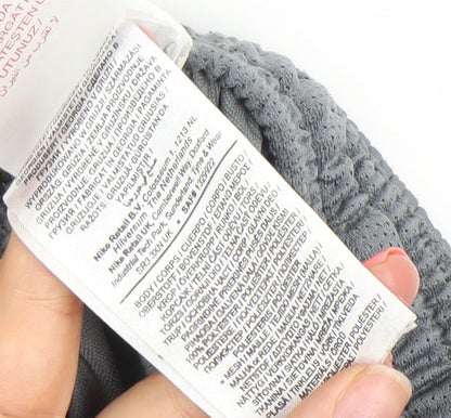 Nike Boys Grey Dri-FIT Track Pants XL 14-15Y Quick Dry Activewear Trousers