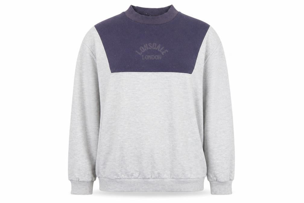 Lonsdale London Womens Grey & Navy Pullover Sweatshirt Size 16