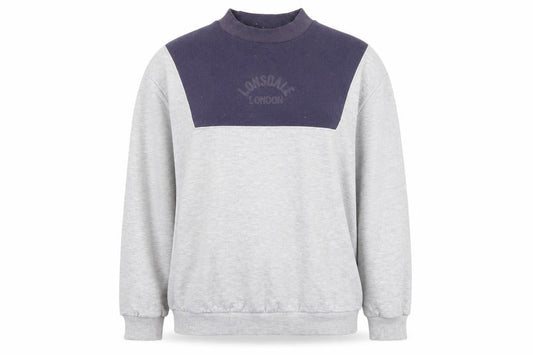 Lonsdale London Womens Grey & Navy Pullover Sweatshirt Size 16