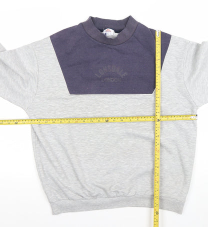 Lonsdale London Womens Grey & Navy Pullover Sweatshirt Size 16