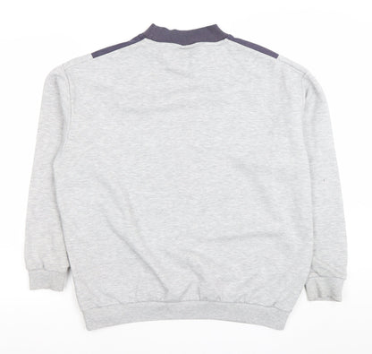Lonsdale London Womens Grey & Navy Pullover Sweatshirt Size 16