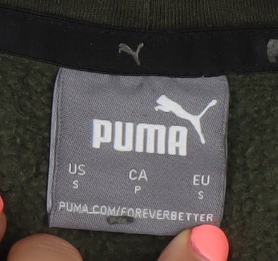 Mens UK Size S PUMA Green Pullover Hoodie