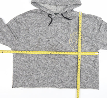 Harry Potter Women's Grey Hooded Pullover Hoodie Size L Hogwarts Platform 9¾