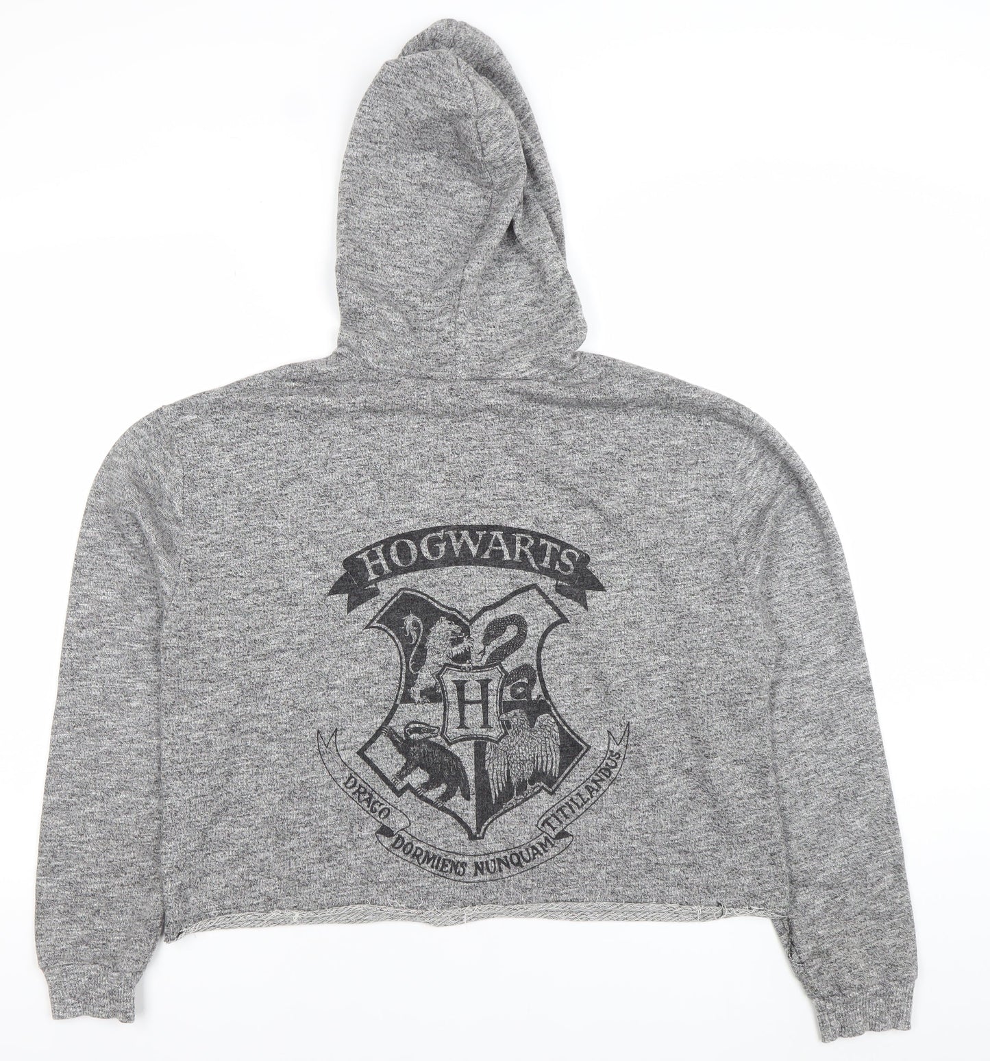 Harry Potter Women's Grey Hooded Pullover Hoodie Size L Hogwarts Platform 9¾