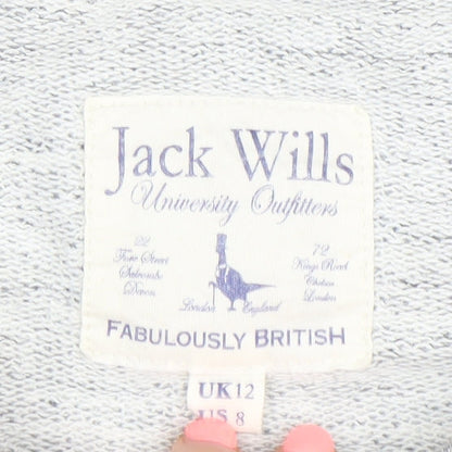 Womens UK Size 12 Jack Wills Grey Pullover Sweatshirt
