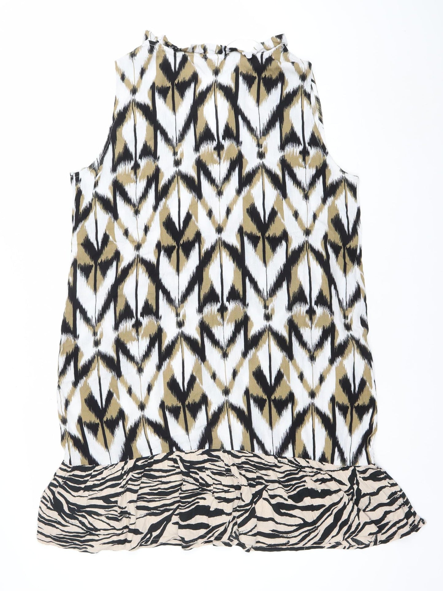 Egatex Women’s Multicoloured M Sleeveless Shift Dress Tribal Print