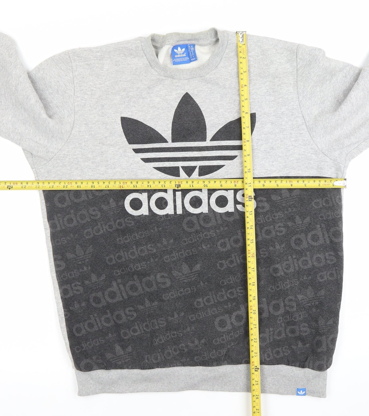 Mens UK Size M adidas Grey Pullover Sweatshirt