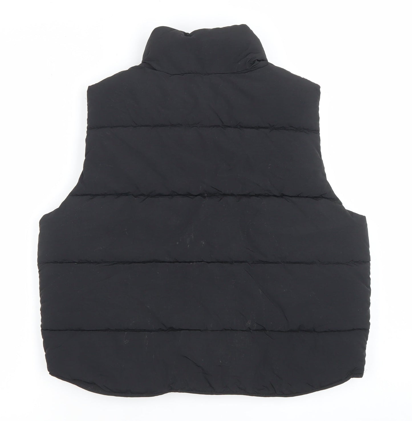 ZARA Girls Black 9-10 Years Puffer Waistcoat Quilted Sleeveless Vest