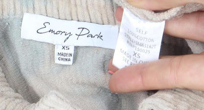 Emory Park Women’s Beige Corduroy Button Jacket XS