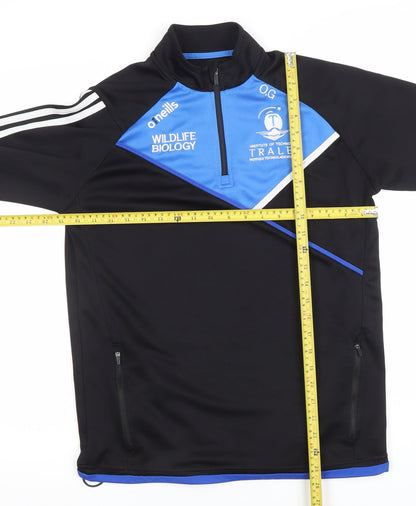 O’Neills Men’s Black Small 1/4 Zip Sports Sweatshirt Tralee Logo