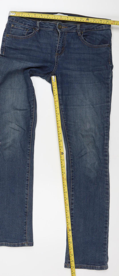 Promod Women's Blue Straight Fit Denim Jeans Size 10