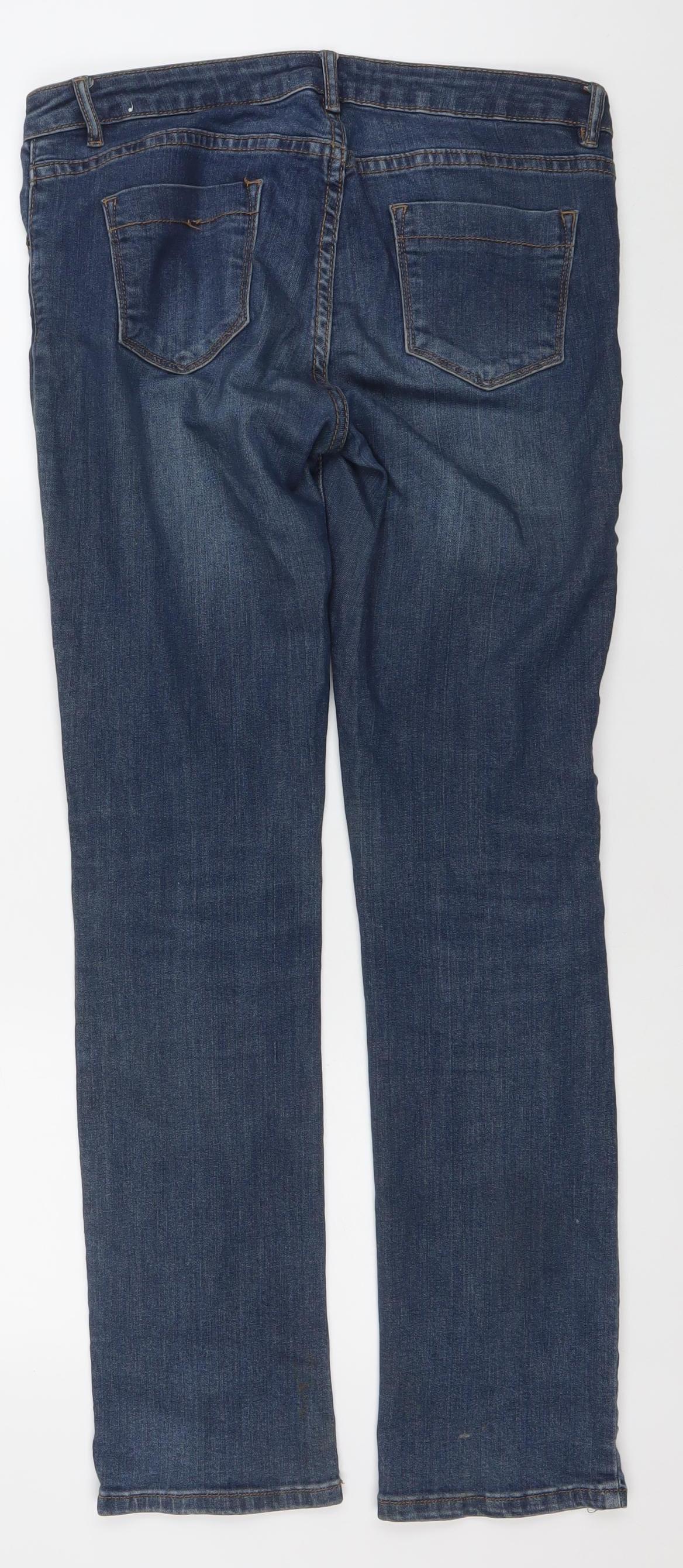 Promod Women's Blue Straight Fit Denim Jeans Size 10