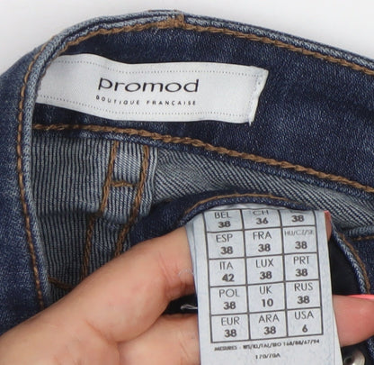Promod Women's Blue Straight Fit Denim Jeans Size 10