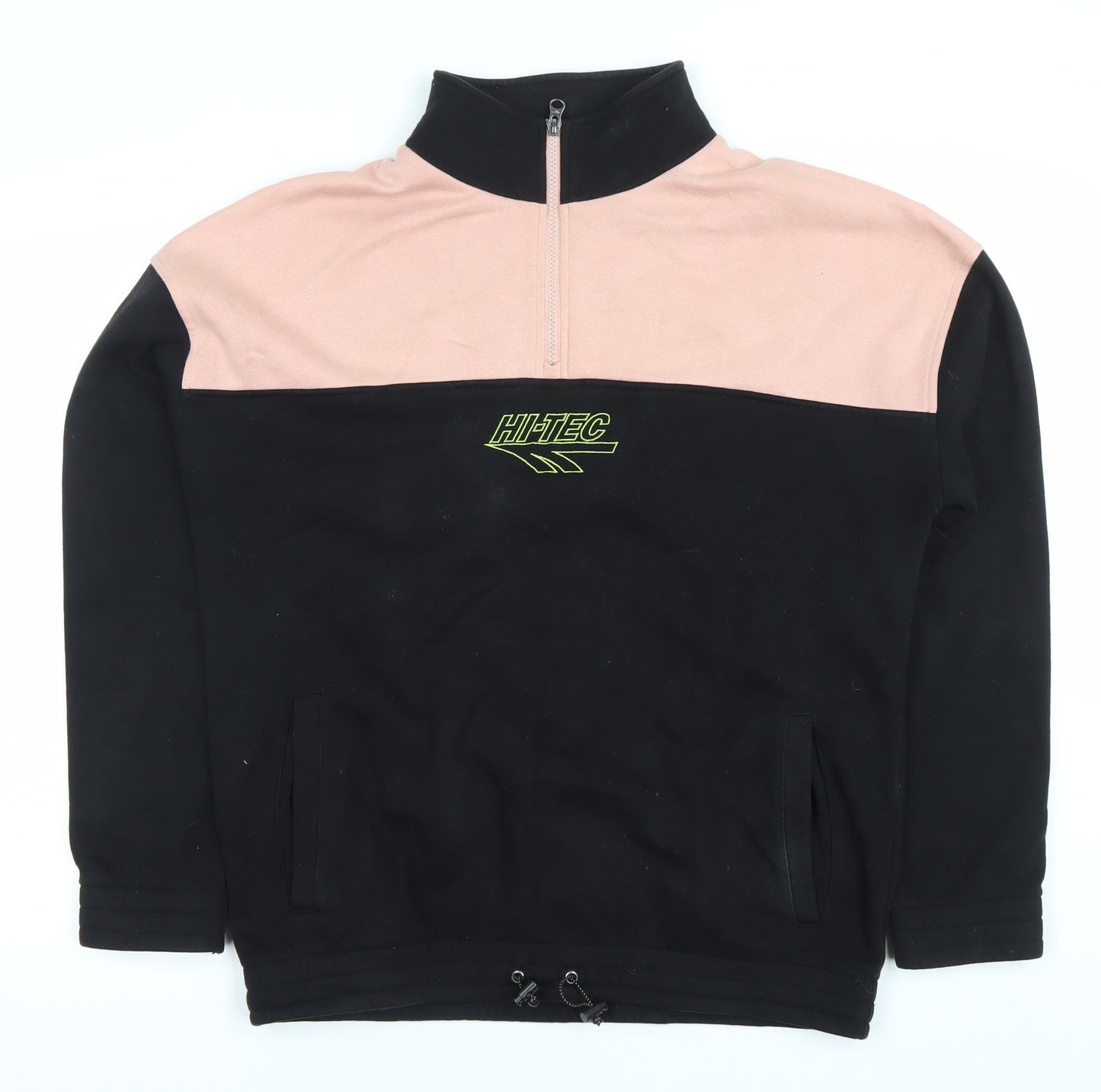 Hi-Tec Women's Black & Beige 1/4 Zip Pullover Sweatshirt Size S