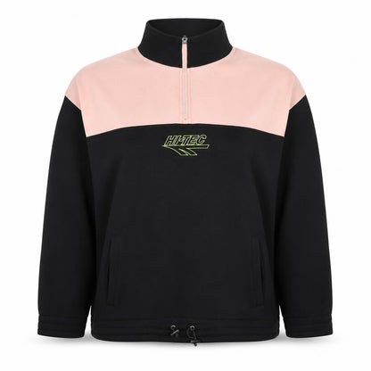 Hi-Tec Women's Black & Beige 1/4 Zip Pullover Sweatshirt Size S