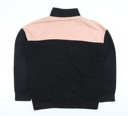 Hi-Tec Women's Black & Beige 1/4 Zip Pullover Sweatshirt Size S