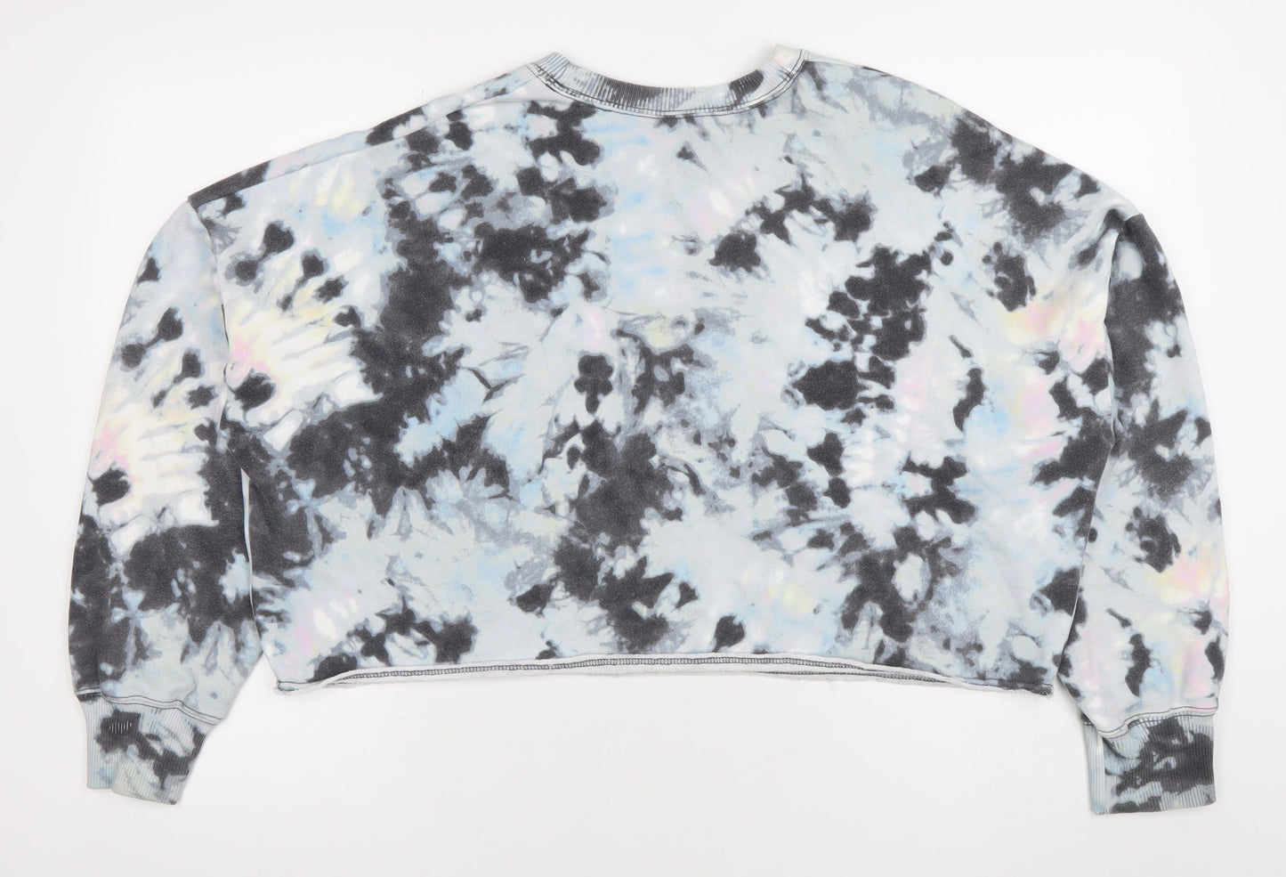 Hollister Womens Blue Tie-Dye Alaska USA Graphic Pullover Sweatshirt L