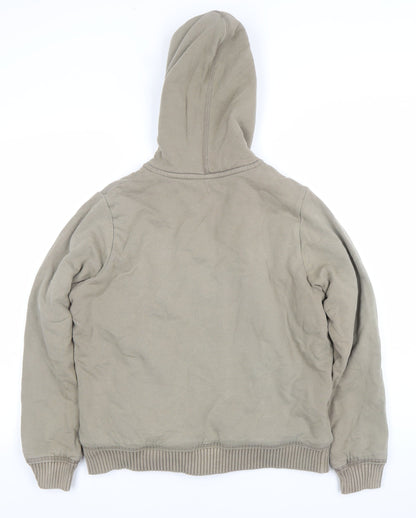 Marks and Spencer Womens Beige Full Zip Hooded Sweatshirt UK 18