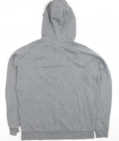 Under Armour Men's Grey Large Pullover Hoodie with Logo and Pockets