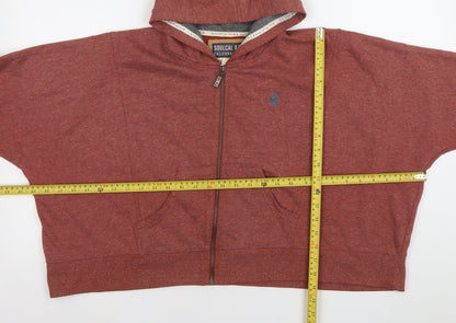 SoulCal & Co Womens Red Full Zip Hoodie Size 16 Cotton Blend