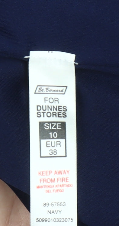 Dunnes Women’s Navy Floral Chiffon Tunic Blouse Size 10