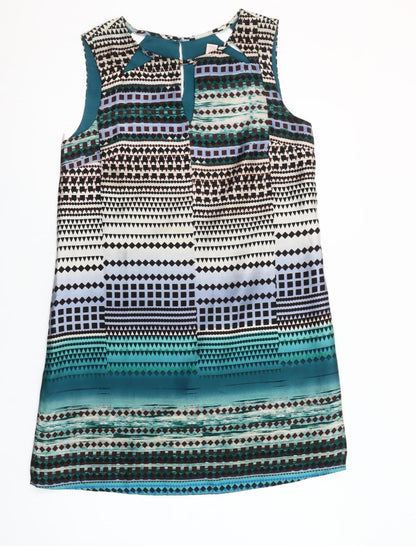 Forever 21 Women’s Multicoloured Geometric Shift Dress Size S Sleevless